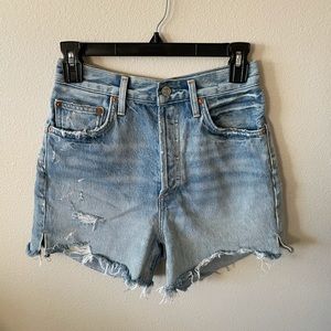 Agolde Dee high-rise shorts in Chime
